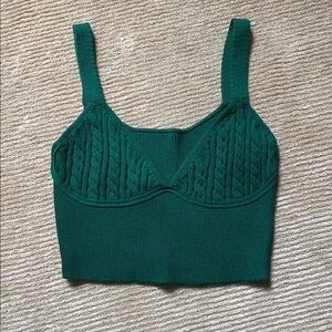 Green Knit Women's Top